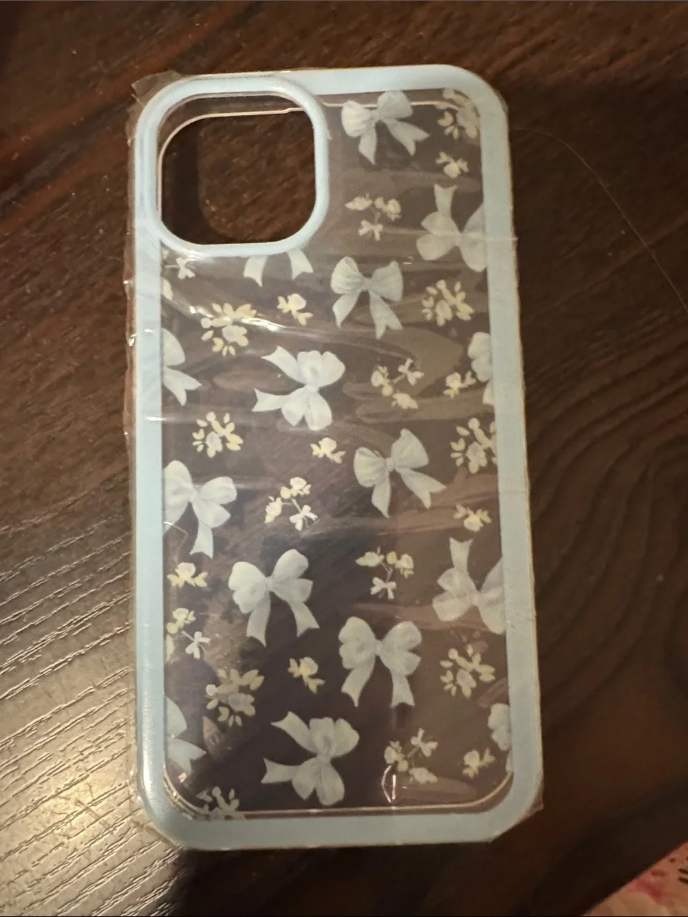 LoveShackFancy White Bow Clear Phone Case